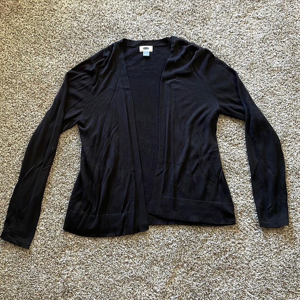 Black cardigan